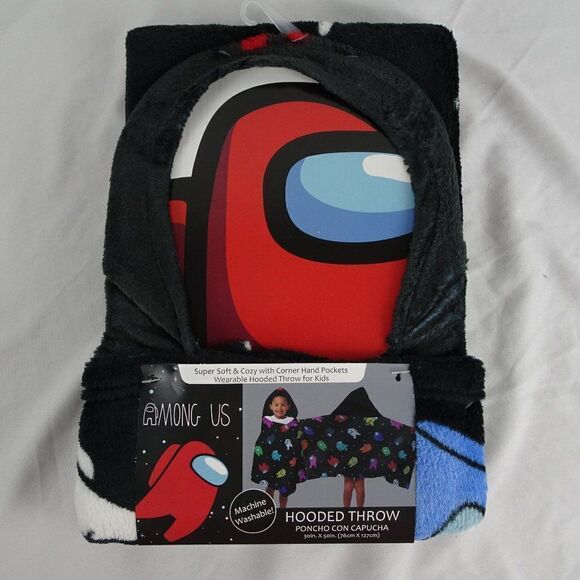 Among Us Kids Hooded Throw 30inX50in - Picture 1 of 3